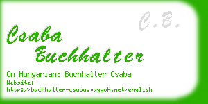 csaba buchhalter business card